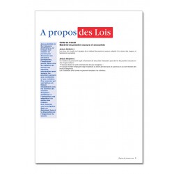 REGISTRE DES PREMIERS SOINS (P101)