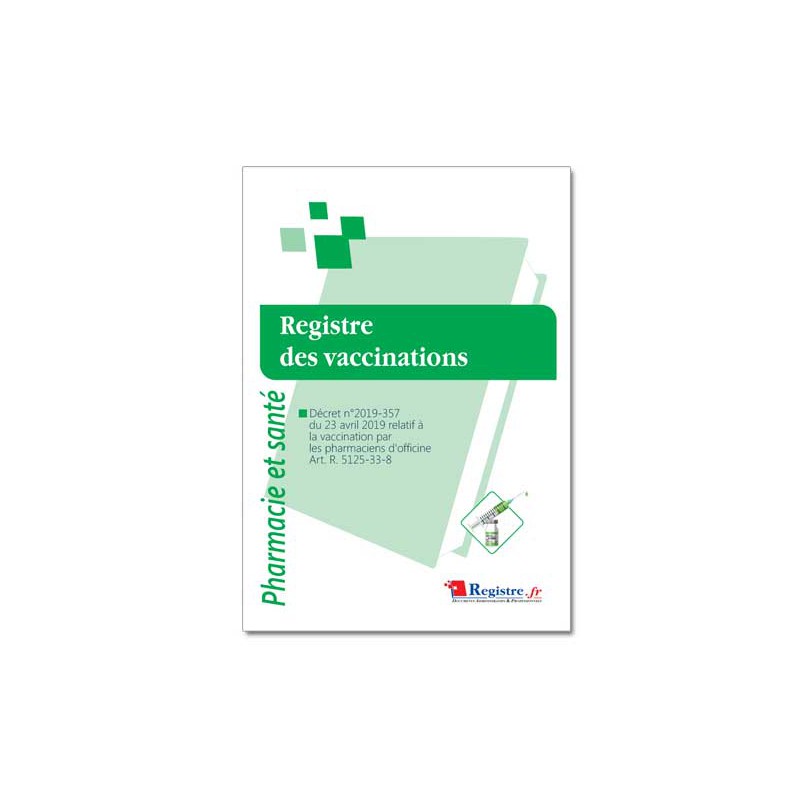 REGISTRE DES VACCINATIONS (P102)