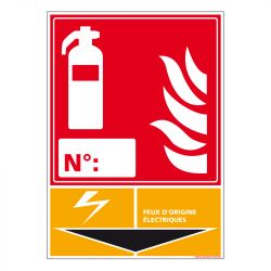 Signalisation d'incendie - Extincteur incendie classe Electrique