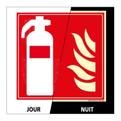 Signalisation d'incendie - Extincteur photoluminescent