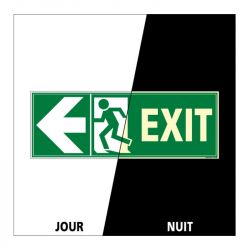 Signalisation de secours - Sortie vers la gauche photoluminescent