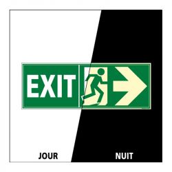 Signalisation de secours - Sortie vers la gauche photoluminescent