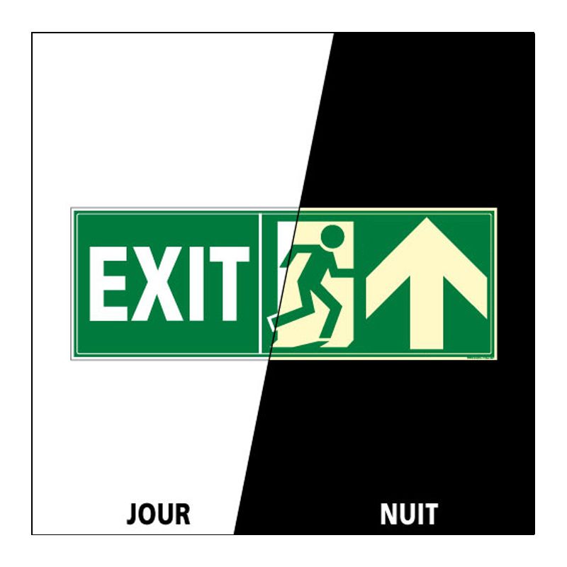 Signalisation de secours - Sortie vers le haut photoluminescent