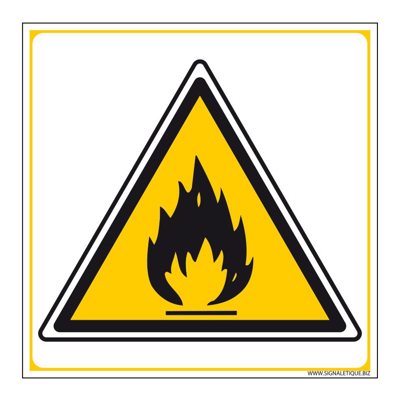 Signalisation de danger - Matières inflammables