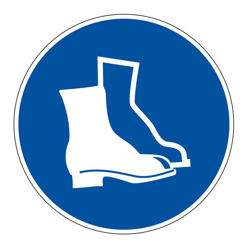 Signalisation d'obligation - Port de chaussures de sécurité obligatoire