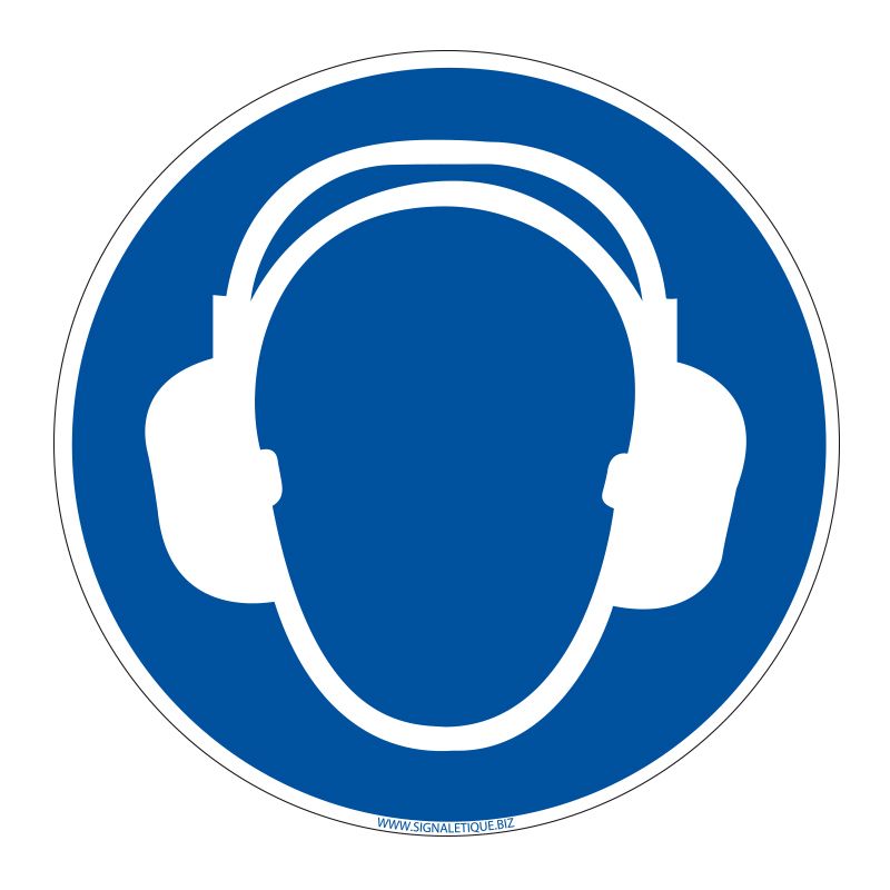 Signalisation d'obligation - Port du casque anti-Bruit obligatoire