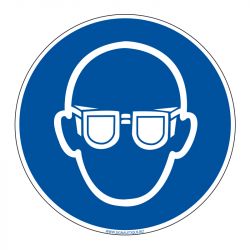 Signalisation d'obligation - Port de lunettes de protection obligatoire