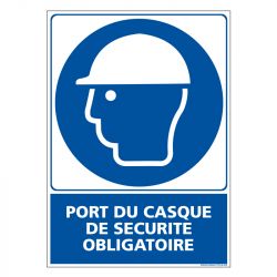 Signalisation d'obligation - Port du casque de sécurité obligatoire