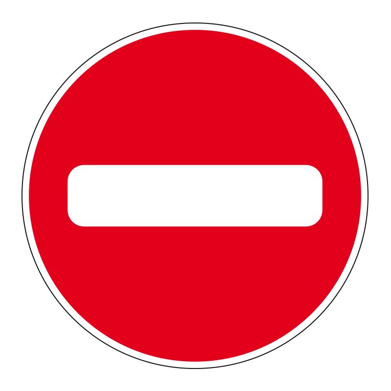 Signalisation d'interdiction - Sens interdit