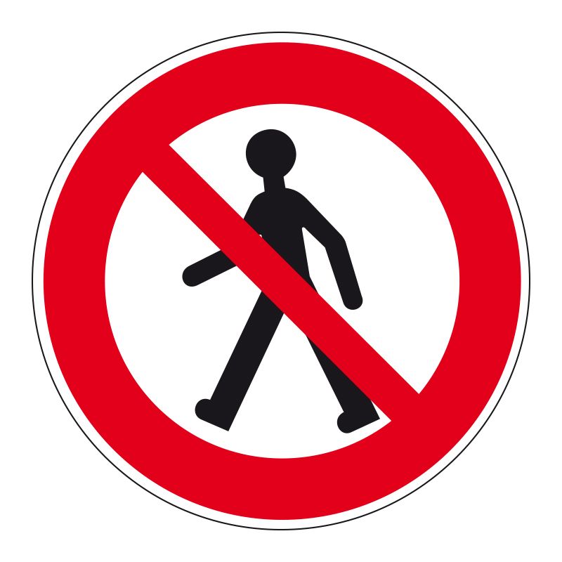Signalisation d'interdiction - Piétons interdits