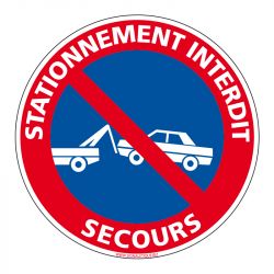 Signalisation de parking / stationnement - Stationnement interdit - Réservé aux secours
