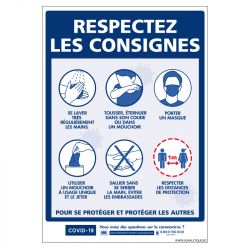 Signalisation spécial COVID-19 - Respectez les consignes préventive du coronavirus