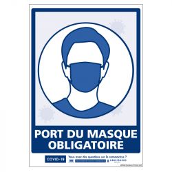 Signalisation spécial COVID-19 - Port du masque obligatoire