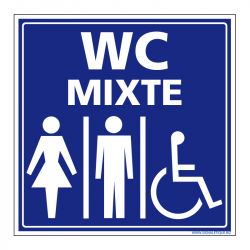Signalisation accueil du public - WC mixte