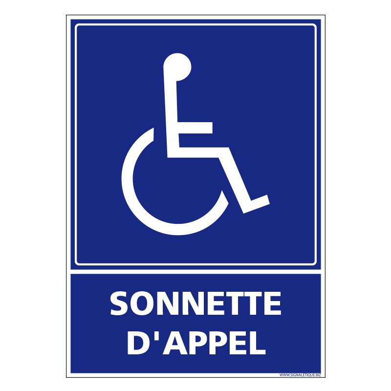 Signalisation accueil du public - Sonnette d'appel pour personnes a mobilitée réduite